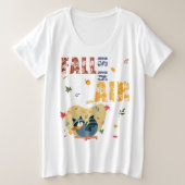 Fall Is in The Air Raccoon Autumn Grote Maat T-shirt (Design voorkant)