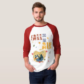 Fall Is in the Air Raccoon Autumn T-shirt (Voorkant volledig)