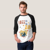 Fall Is in the Air Raccoon Autumn T-shirt (Voorkant volledig)