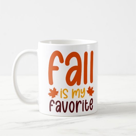 Fall Is My Favorite - Cozy Autumn Quote Design Koffiemok (Links)