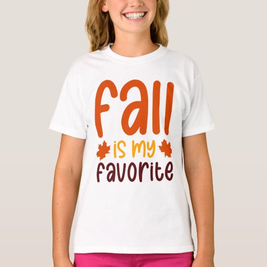 Fall Is My Favorite - Cozy Autumn Quote Design T-shirt (Voorkant)