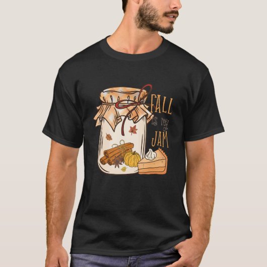 Fall Is My Jam Pumpkin Pie Autumn Family Pajama Th T-shirt (Voorkant)