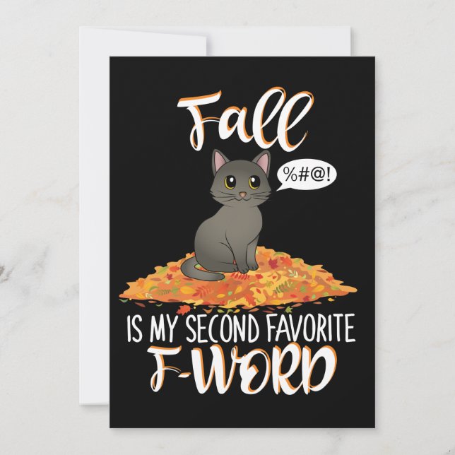 Fall is My Second Favorite F-Word - Cute Cat (Voorkant)
