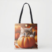 Fall Kitten Tote Bag (Voorkant)