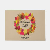 Fall laat aangepaste familienaam welkom deurmat (Voorkant)