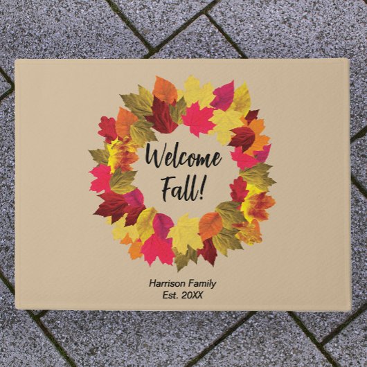 Fall laat aangepaste familienaam welkom deurmat