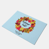 Fall laat aangepaste familienaam welkom deurmat (Schuin)