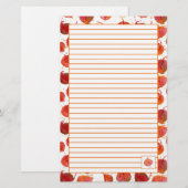 Fall laat brief schrijven Russet gevoerd Briefpapier (Voorkant / Achterkant)