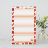 Fall laat brief schrijven Russet gevoerd Briefpapier (Staand voorkant)