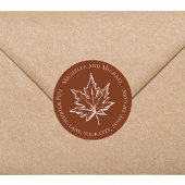 Fall laat eenvoudig retouradreslabel achter ronde sticker