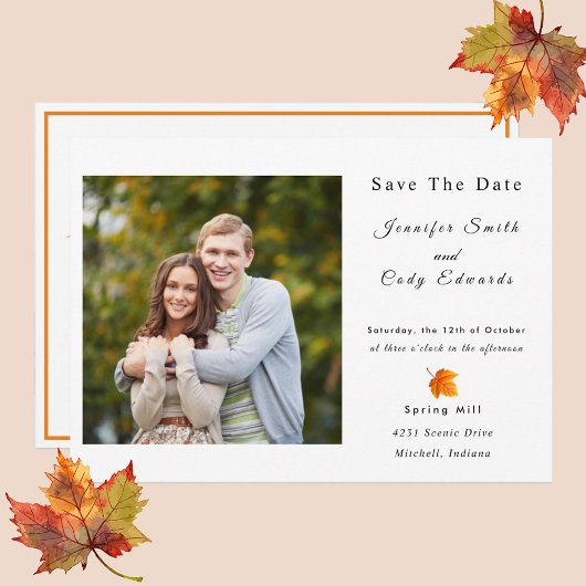 Fall laat foto's stranden om de uitnodiging op de 