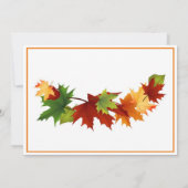 Fall laat foto's stranden om de uitnodiging op de  (Achterkant)