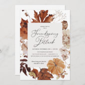 Fall laat Friendsgiving Potluck Thanksgiving achte Kaart (Voorkant / Achterkant)