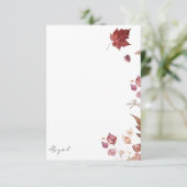 Fall laat gepersonaliseerde blanco bedankkaart ach (Staand voorkant)