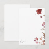 Fall laat gepersonaliseerde blanco bedankkaart ach (Voorkant / Achterkant)
