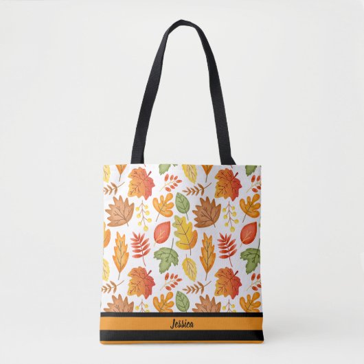 Fall laat gepersonaliseerde naam achter tote bag (Voorkant)
