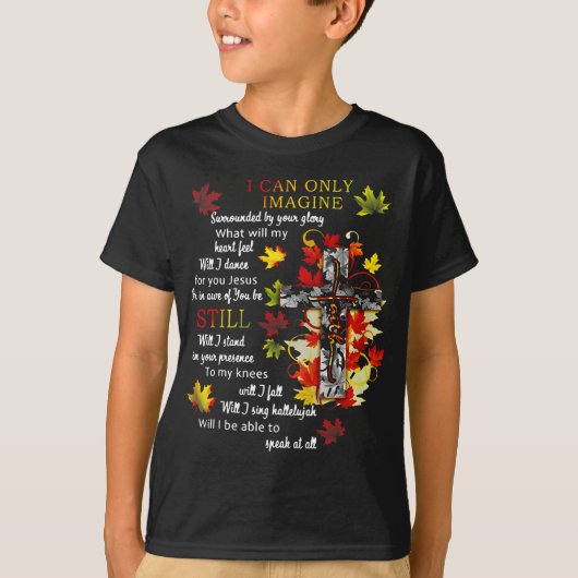Fall laat Jesus Cross achter, ik kan me Christelij T-shirt (Voorkant)