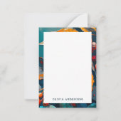 Fall laat lijst achter. Natuur herfstfelle loof Notitiekaartje (Voorkant)