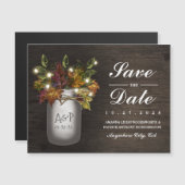 Fall laat Mason Jar de datum magneten opslaan (Voorkant / Achterkant)