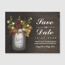 Fall laat Mason Jar de datum magneten opslaan