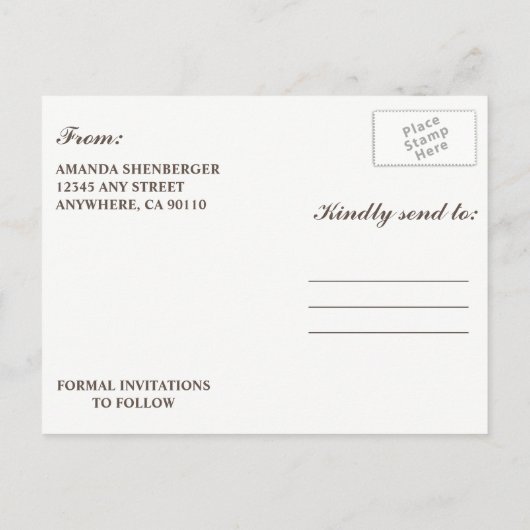 Fall laat Mason Jar Rustic de datumkaarten bewaren Aankondigingskaart (Achterkant)