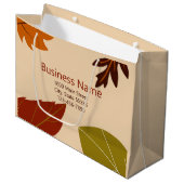 Fall laat Oranje groene en bruine bedrijfsnaam ach Groot Cadeauzakje (Voorkant Gekanteld)