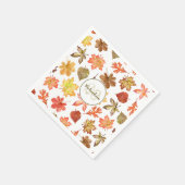 Fall laat patroon familienaam achter servet (Hoek)