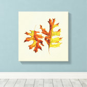 Fall laat prachtige Waterverf kunst achter Canvas Afdruk (Insitu (Houten vloer))