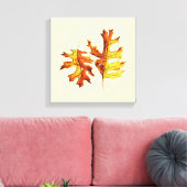Fall laat prachtige Waterverf kunst achter Canvas Afdruk (Insitu (Woonkamer))
