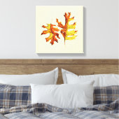 Fall laat prachtige Waterverf kunst achter Canvas Afdruk (Insitu (Slaapkamer))