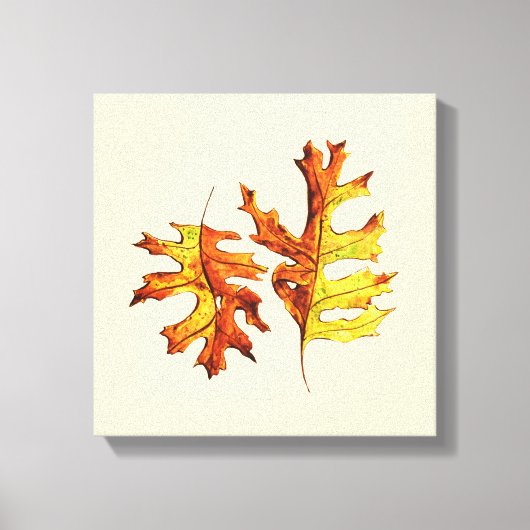 Fall laat prachtige Waterverf kunst achter Canvas Afdruk (Voorkant)