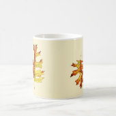 Fall laat prachtige Waterverf kunst achter Koffiemok (Center)