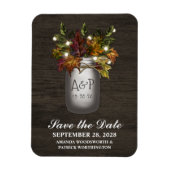 Fall laat rustieke Mason Jar Save the Date Magnets Magneet (Verticaal)