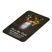 Fall laat rustieke Mason Jar Save the Date Magnets Magneet (Linkerzijde)