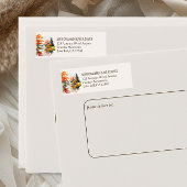 Fall Lake Neutral Woodsy Return Address Label
