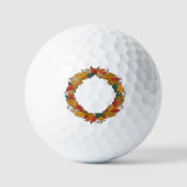 Fall Leaf Wreath Circle Golfballen (Voorkant)