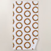 Fall Leaf Wreath Circle Strandlaken (Voorkant)