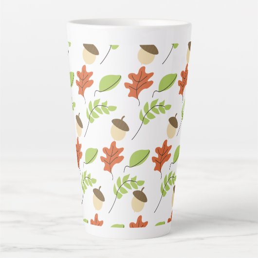 Fall Leaves Acorn Seasonal Latte Mok (Voorkant)