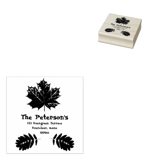 Fall Leaves, Add info, retour adres stempel (Gestempeld)