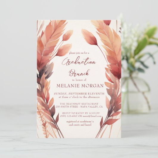 Fall Leaves and Feathers Vrijgezellenfeest Kaart (Staand voorkant)