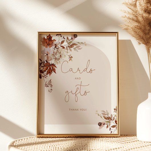 Fall leaves arch cards and gifts poster