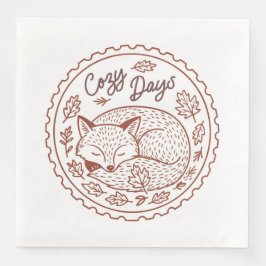 Fall Leaves Autumn Nature Paper Napkin Servet