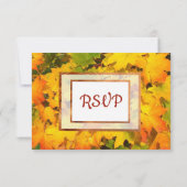 Fall Leaves Autumn Wedding RSVP-kaart RSVP Kaartje (Achterkant)