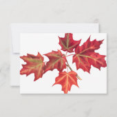 Fall Leaves Autumn Wedding RSVP-kaart RSVP Kaartje (Achterkant)