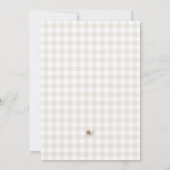 Fall Leaves Autumn Woodland Gingham Invite Kaart (Achterkant)