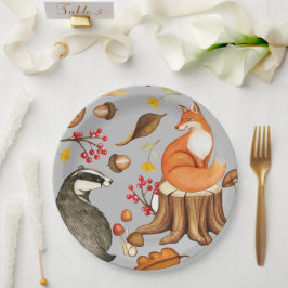 Fall Leaves Badger & Fox Papieren Bordje
