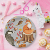 Fall Leaves Badger & Fox Papieren Bordje (Feest)