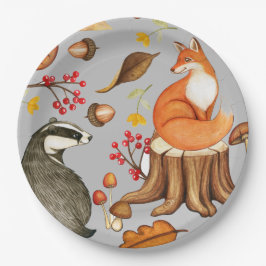 Fall Leaves Badger & Fox Papieren Bordje