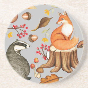 Fall Leaves Badger & Fox Zandsteen Onderzetter