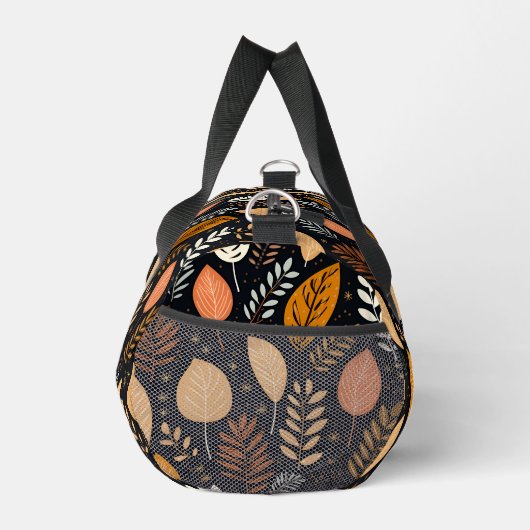 Fall Leaves Black Pattern Duffel Bag Plunjezak (Rechts)